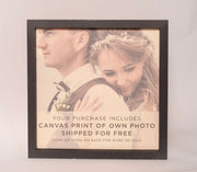 16 x16 inch black oak custom photo frame, sold at Thistles in Pella, Iowa