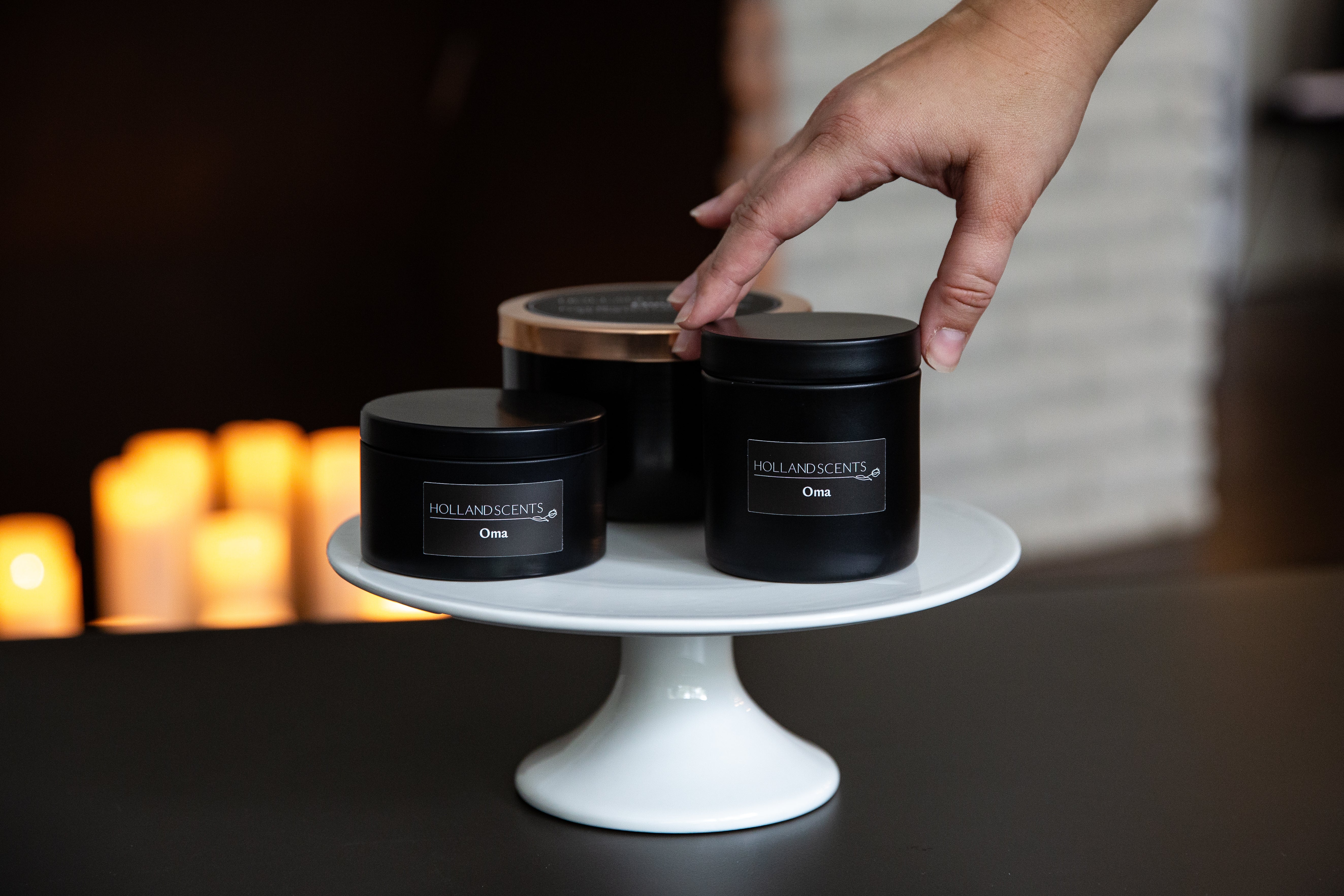Holland Scents Oma soy candle in 5oz, 9oz, and 17oz sizes, Pella, Iowa
