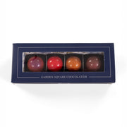 Garden Square Floral Truffles 4-piece gift box packaging, Pella, Iowa

